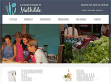 Tablet Screenshot of lateliercuisinedemathilde.com